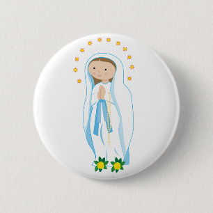 Unsere Dame von Lourdes Button