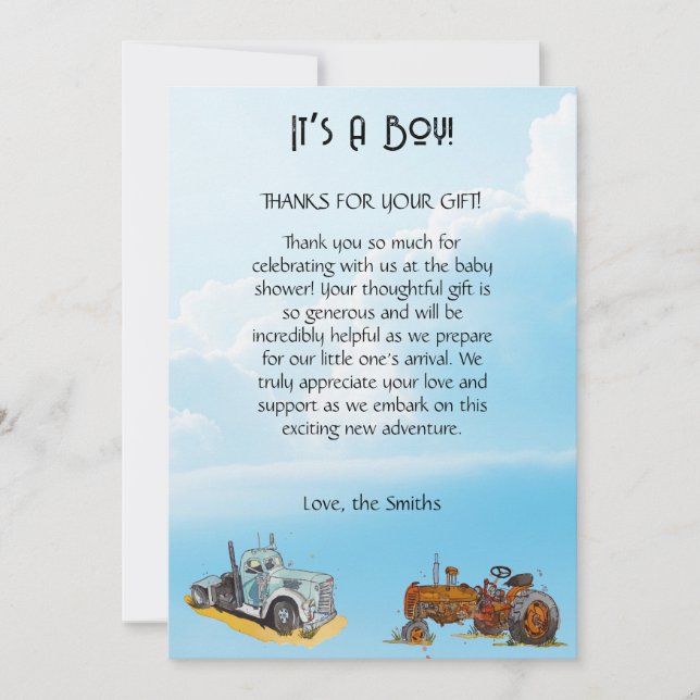 Unsere Dankbarkeit Dankeskarte (Vorderseite)