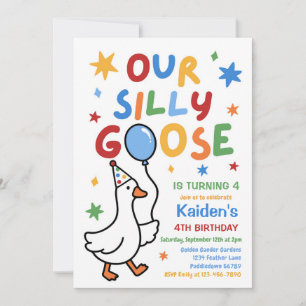 Unsere dumme Gans Jungen Bunter Geburtstag Einladung