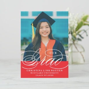 UNSERE ELEGANTE SCRIPT GRAD ABITUR-EINLADUNG EINLADUNG