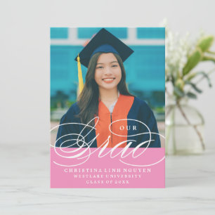 UNSERE ELEGANTE SCRIPT GRAD   ABITUR-EINLADUNG EINLADUNG