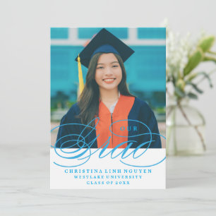 UNSERE ELEGANTE SCRIPT GRAD   ABITUR-EINLADUNG EINLADUNG