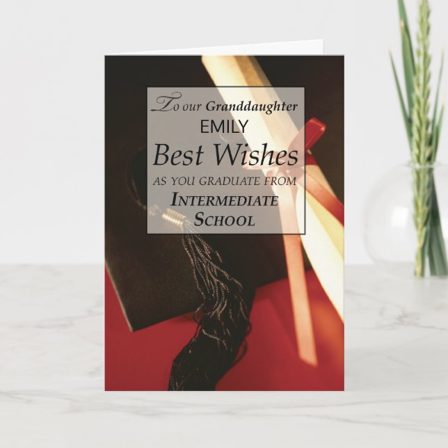 UNSERE Enkeltochter Individuelle Name Abschluss Karte (Vorderseite)