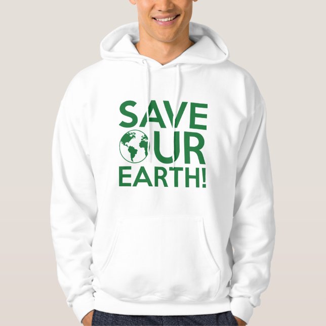 Unsere Erde gerettet Hoodie (Vorderseite)