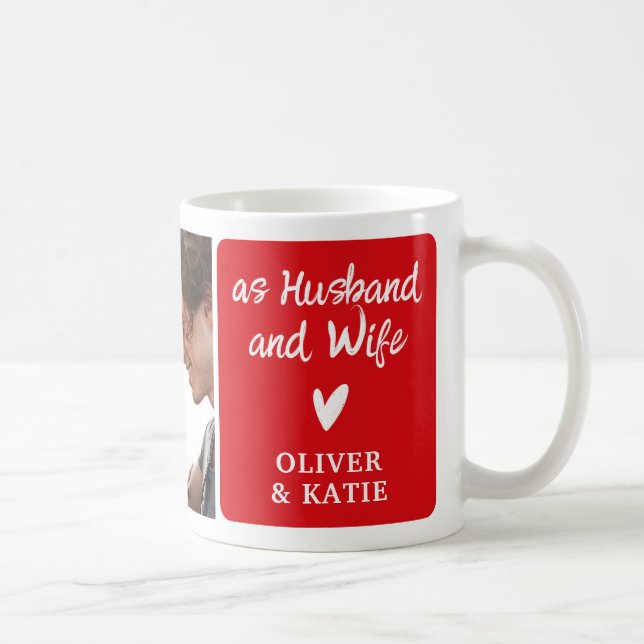Unsere erste gemeinsame Valentins Collage als Ehep Kaffeetasse (Rechts)