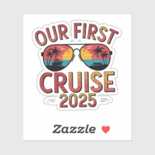 Unsere erste Kreuzfahrt 2025 Sommerreise Matching Aufkleber
