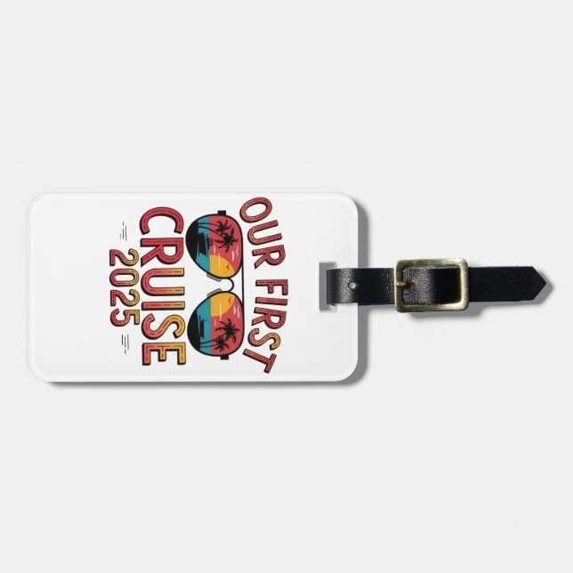 Unsere erste Kreuzfahrt 2025 Sommerreise Matching Gepäckanhänger (Vorderseite horizontal)