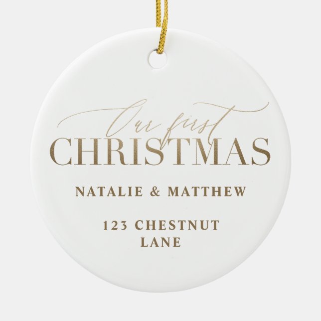 unsere erste neue Zuhause Keramik Ornament (Vorne)