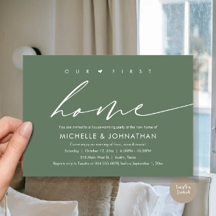 Unsere erste neue Zuhause, Party-Feier zum Thema H Einladung