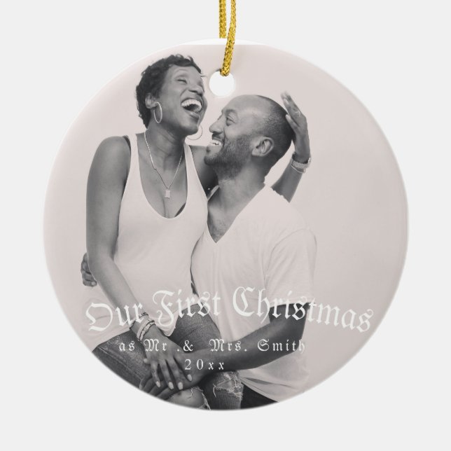 unsere erste verheiratete, unsere neue Zuhause, Ch Keramik Ornament (Vorne)