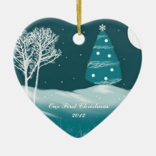 Unsere erste Verzierung des Weihnachten2012 Keramik Ornament