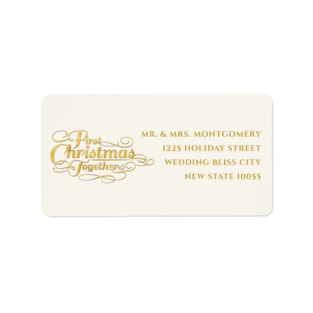 Unsere erste Weihnachten zusammen Goldene Script-A (Vorne)