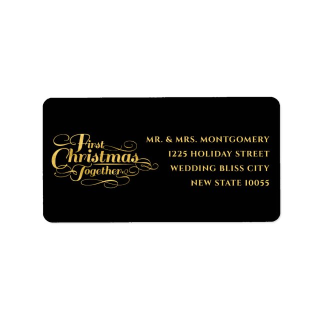 Unsere erste Weihnachten zusammen Goldene Script-A (Vorne)