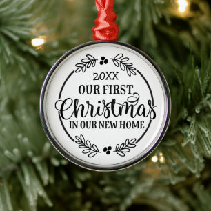 Unsere erste Weihnachts-neue Zuhause Ornament Aus Metall