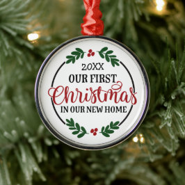 Unsere erste Weihnachts-neue Zuhause Ornament Aus Metall