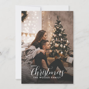 Unsere erste Weihnachts Urban Romantic Foto Card Feiertagskarte