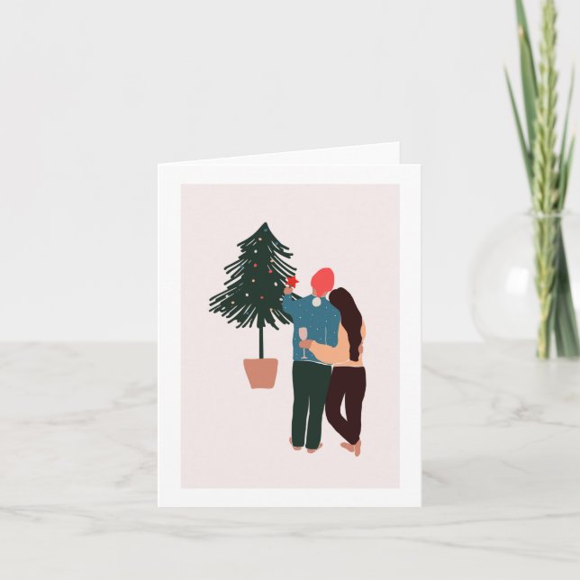 Unsere erste Weihnachts-Weihnachtskarte Karte (Vorderseite)