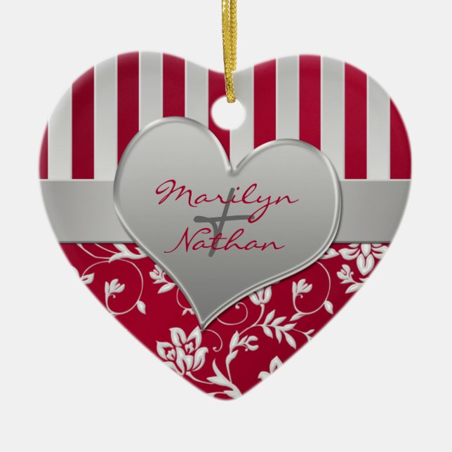 Unsere erste Weihnachtsandenken-Verzierung Keramikornament (Vorne)