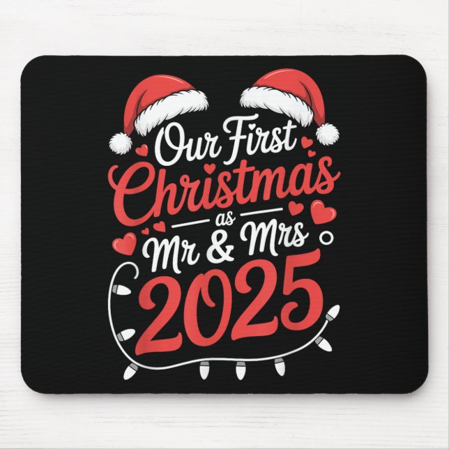Unsere erste Weihnachtsfeier als Frau 2025 Verheir Mousepad (Vorne)