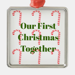 Unsere erste Weihnachtsfeier zusammen Keramik Orna Ornament Aus Metall