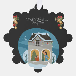 Unsere erste Weihnachtsfeier zusammen mit Familien Ornament Karte