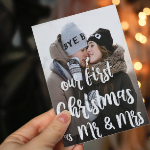 Unsere erste Weihnachtskarte als Foto Holiday Card Feiertagspostkarte