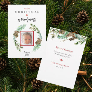 Unsere erste Weihnachtskarte als Großeltern Kinder