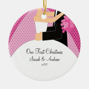 Unsere erste Weihnachtsverzierungs-Braut u. Keramik Ornament