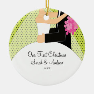 Unsere erste Weihnachtsverzierungs-Braut u. Keramik Ornament