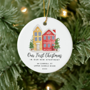 Unsere erste Weihnachtswohnung Keramik Ornament