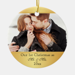 Unsere erste Weihnachtszusammen Gewohnheit Keramik Ornament