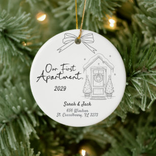Unsere erste Wohnung - Benutzerdefiniertes Jahr un Keramik Ornament