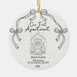 Unsere erste Wohnung Benutzerdefiniertes Jahr und  Keramik Ornament