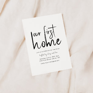 Unsere erste Zuhause Housewarming-Party Einladung