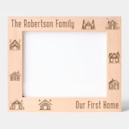 Unsere erste Zuhause neue Hausfamilie Name 10x8 Geätzte Rahmen
