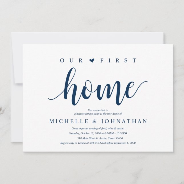 Unsere erste Zuhause, Party-Feier Einladung (Vorderseite)