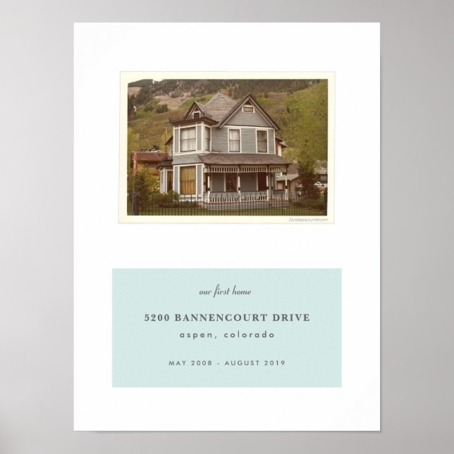 Unsere erste Zuhause Personalisiert Foto Print Poster (Vorne)