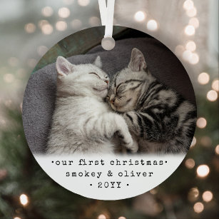 Unsere ersten Weihnachten 2 Katzen oder jedes Haus Ornament Aus Metall