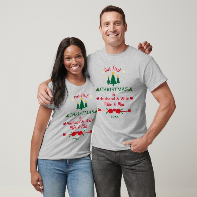 Unsere ersten Weihnachten als Ehemann & Ehefrau Co T-Shirt (Unisex)