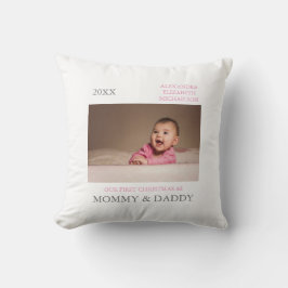 Unsere ersten Weihnachten als Eltern Kissen