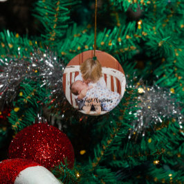 Unsere ersten Weihnachten als Familie von 4 Keramik Ornament