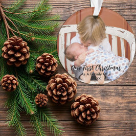 Unsere ersten Weihnachten als Familie von 4 Ornament