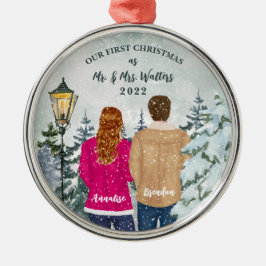 Unsere ersten Weihnachten als Frau & Frau Verheira Ornament Aus Metall
