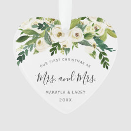 Unsere ersten Weihnachten als Frau und Foto Lesbia Ornament