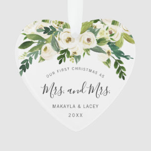 Unsere ersten Weihnachten als Frau und Foto Lesbia Ornament