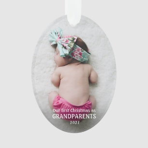 Unsere ersten Weihnachten als Großeltern   Baby-F Ornament