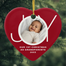 Unsere ersten Weihnachten als Großeltern Foto rot