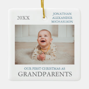 Unsere ersten Weihnachten als Großeltern Keramikornament