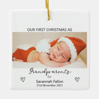 Unsere ersten Weihnachten als Großeltern Keramikornament