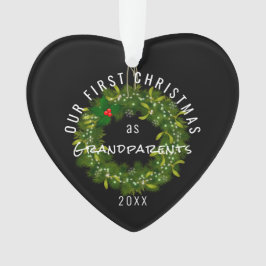 Unsere ersten Weihnachten als Großeltern Moderne M Ornament